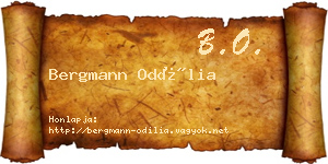 Bergmann Odília névjegykártya
